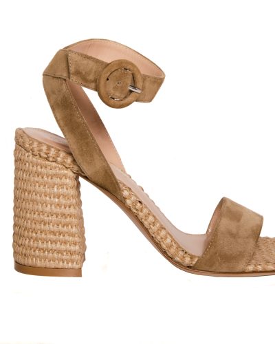 Gianvito Rossi beige sizal sandał